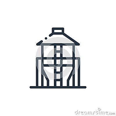 silo vector icon isolated on white background. Outline, thin line silo icon for website design and mobile, app development. Thin Vector Illustration