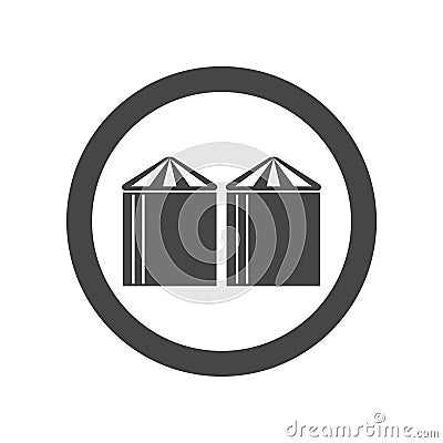 Silos storage icon Vector Illustration