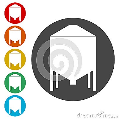 Silos storage icon Vector Illustration