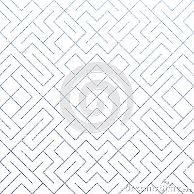 Silver abstract geometric pattern background with glitter texture. Vector seamless pattern or rhombus and metal line nodes mesh fo Vector Illustration