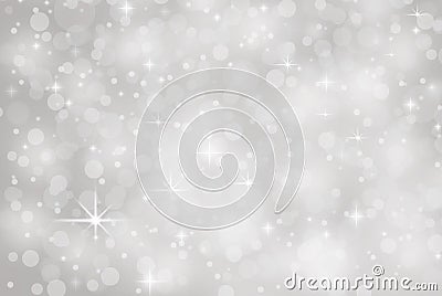 Silver abstract snow falling winter christmas holiday background Stock Photo