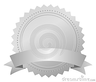 Silver award medal Vector Illustration