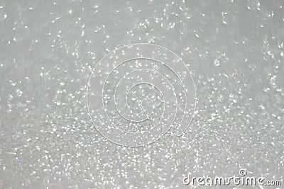 Silver background abstract bokeh defocused glitter. Holiday decoration Stock Photo