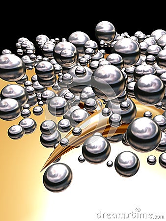 Silver balls 4 Stock Photo