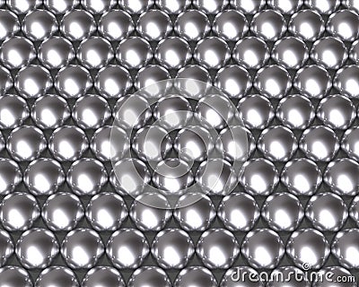 Silver balls pattern reflective texture Stock Photo