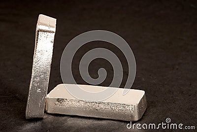 Silver bars Stock Photo