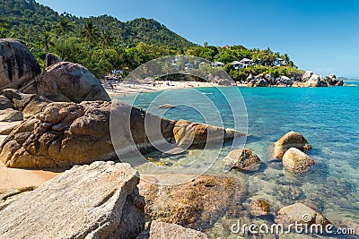 Silver beach, Crystal Beach beach view at Koh Samui Island Thailand Stock Photo