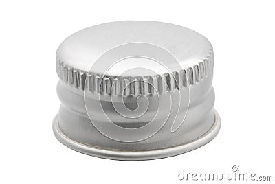 Silver bottle cap isolated Stock Photo