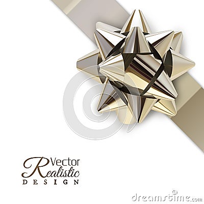 The silver bow Vector Illustration