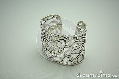 Silver Bracelet Stock Photo