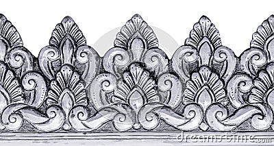 Silver carve. Stock Photo
