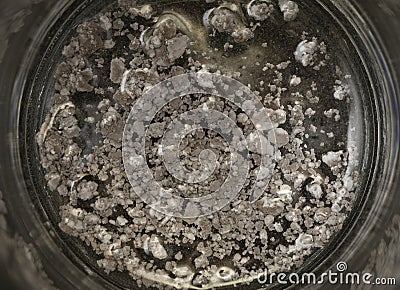 Silver chloride (AgCl) darkened from light. Stock Photo