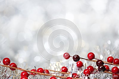 Silver Christmas background Stock Photo