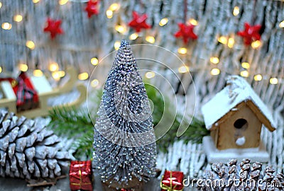 Christmas decoration,holidays and decor concept. Stock Photo