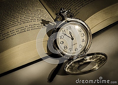 Silver clock Stock Photo