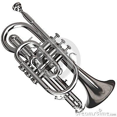 Silver Cornet Stock Photo