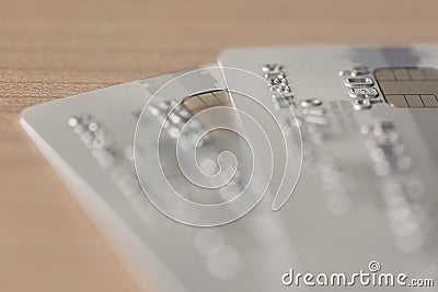 Silver Credit Cards Stock Photo