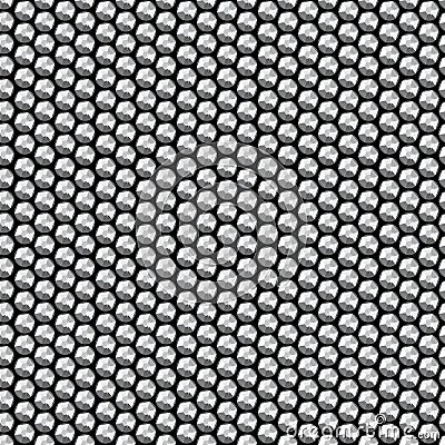 Silver crystal sequins seamless pattern Vector Illustration
