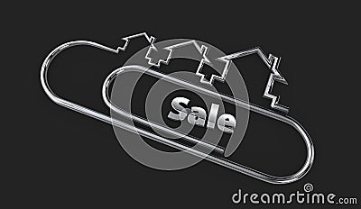 Silver 3d modern design logo with sale word illustration Cartoon Illustration