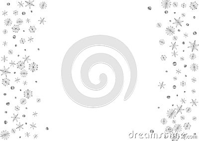 Silver Dot Background White Vector. Snow Magical Pattern. Luminous Confetti Luxury. Vector Illustration