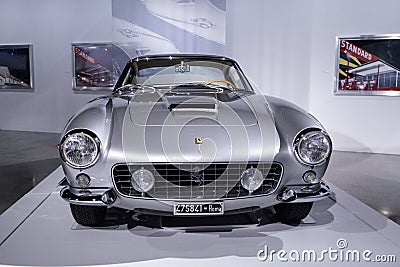 Silver 1962 Ferrari 250 GT SWB Editorial Stock Photo