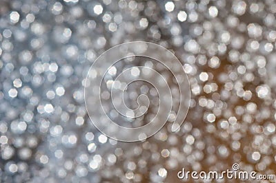 Silver Festive Christmas elegant abstract background with bokeh Stock Photo