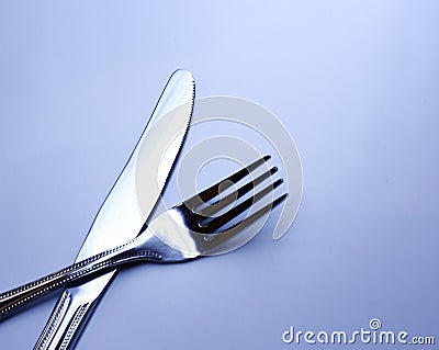 Silver fork Stock Photo