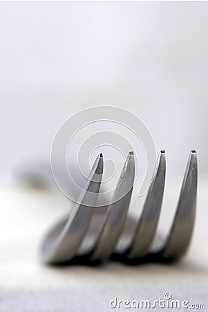 Silver fork Stock Photo