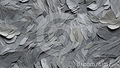 Silver Frost Whispers: Tranquil Slate Background. AI generate Stock Photo