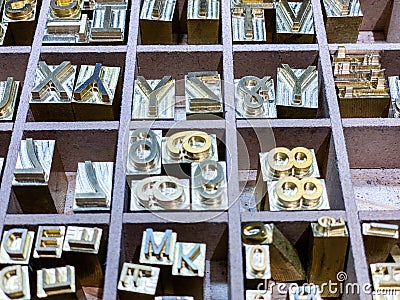Typeset Letters & Numbers Stock Photo