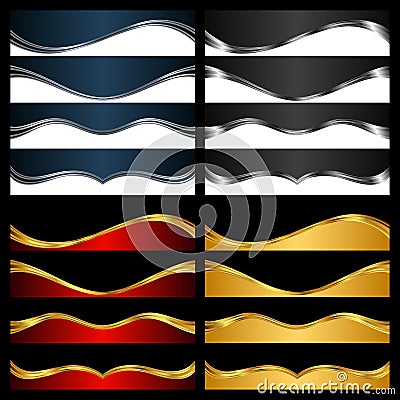 Silver and gold elements for abstract background Vector Illustration