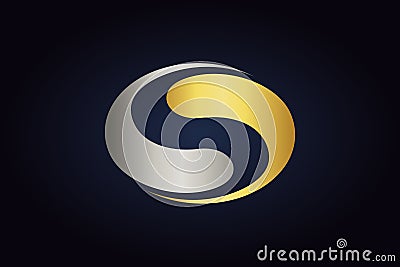 Silver and gold metal colors mix. Vector Illustration