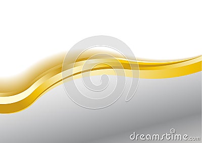 Silver golden metal card Vector Illustration