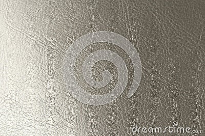 Silver Gradient Background. Silvery Brilliant Background. Gray Background of Genuine Leather Stock Photo