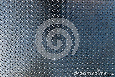 Silver gray metal, Stainless Steel diamond plate floor .textured and background concept Stock Photo