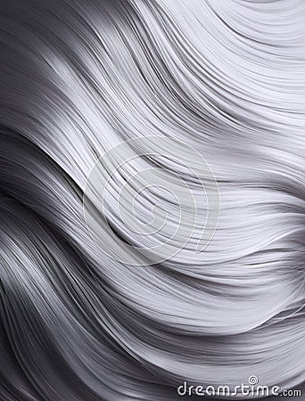 Silver grey hair texture Stock Photo