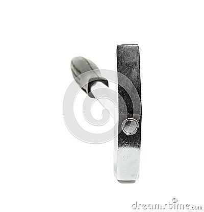 Silver Hammer isolated on white background Stock Photo