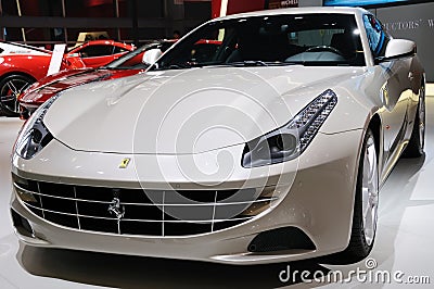 Silver Italy Ferrari ff Editorial Stock Photo