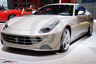 Silver Italy Ferrari ff Editorial Stock Photo