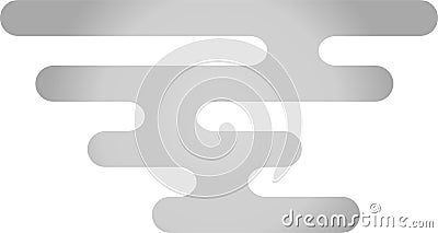 Silver Japanese style deformed cloud Vector Illustration