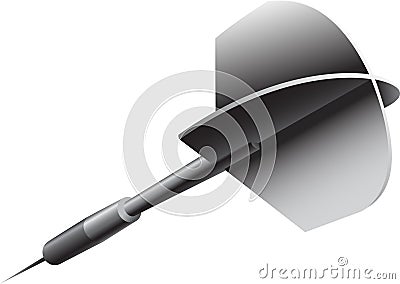 A silver javelin (dart) Vector Illustration