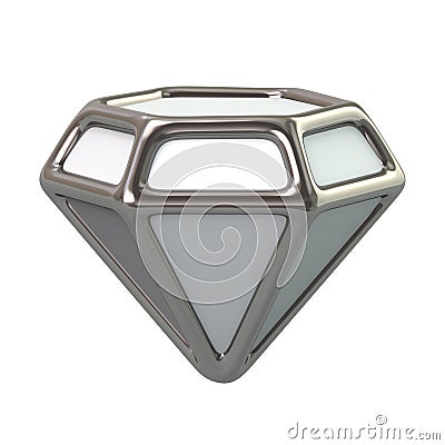 Silver jewelry icon 3d illustration Cartoon Illustration