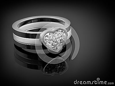 Silver Ladies Ring Stock Photo