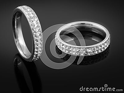 Silver Ladies Ring Stock Photo