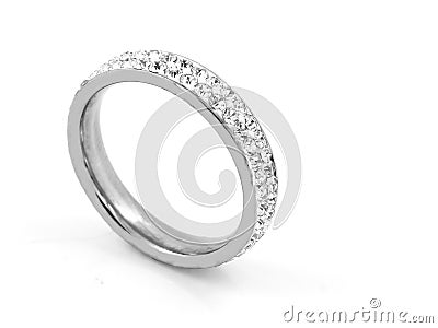 Silver Ladies Ring Stock Photo