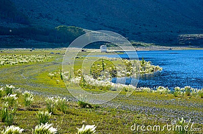 Silver Lake Resort in June Lake California Stock Photo