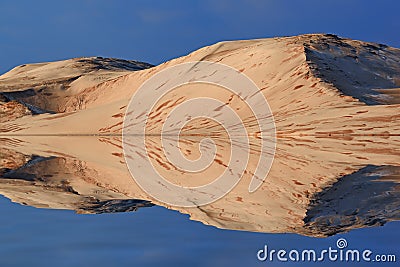 Silver Lake Sand Dunes Reflections Stock Photo