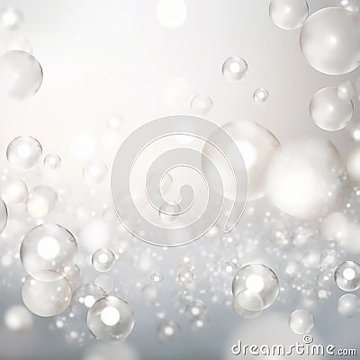 Silver lights background texture abstract Christmas decoration. Beautiful bright winter sparkle white bokeh. Stock Photo