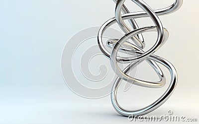 Silver lines abstract background Stock Photo