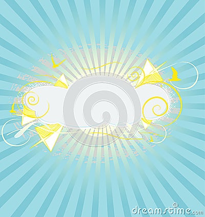 Silver Lining Grunge Vector Illustration